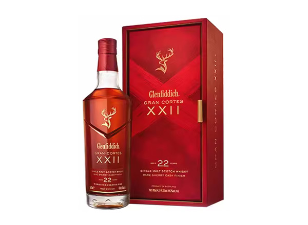 齐齐哈尔回收格兰菲迪22年璀璨珍藏版威士忌700ml礼盒装Glenfiddich XXII苏格兰威士忌行情价格