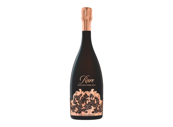 齐齐哈尔白雪香槟回收稀露香槟黑钻年份桃红香槟Rare Rose（礼盒装）